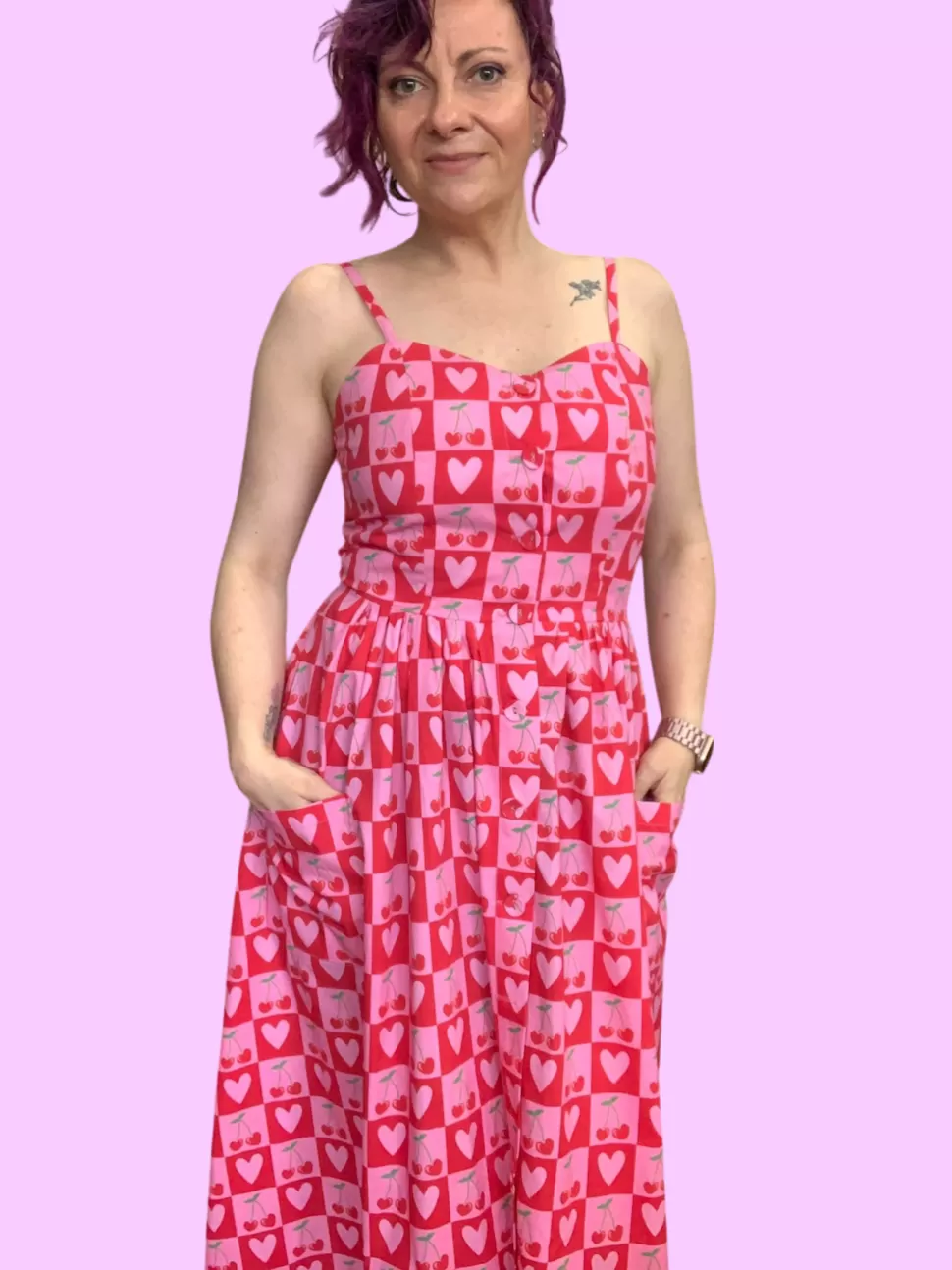 Hot Origami Doll Penelope Dress - cherry heart