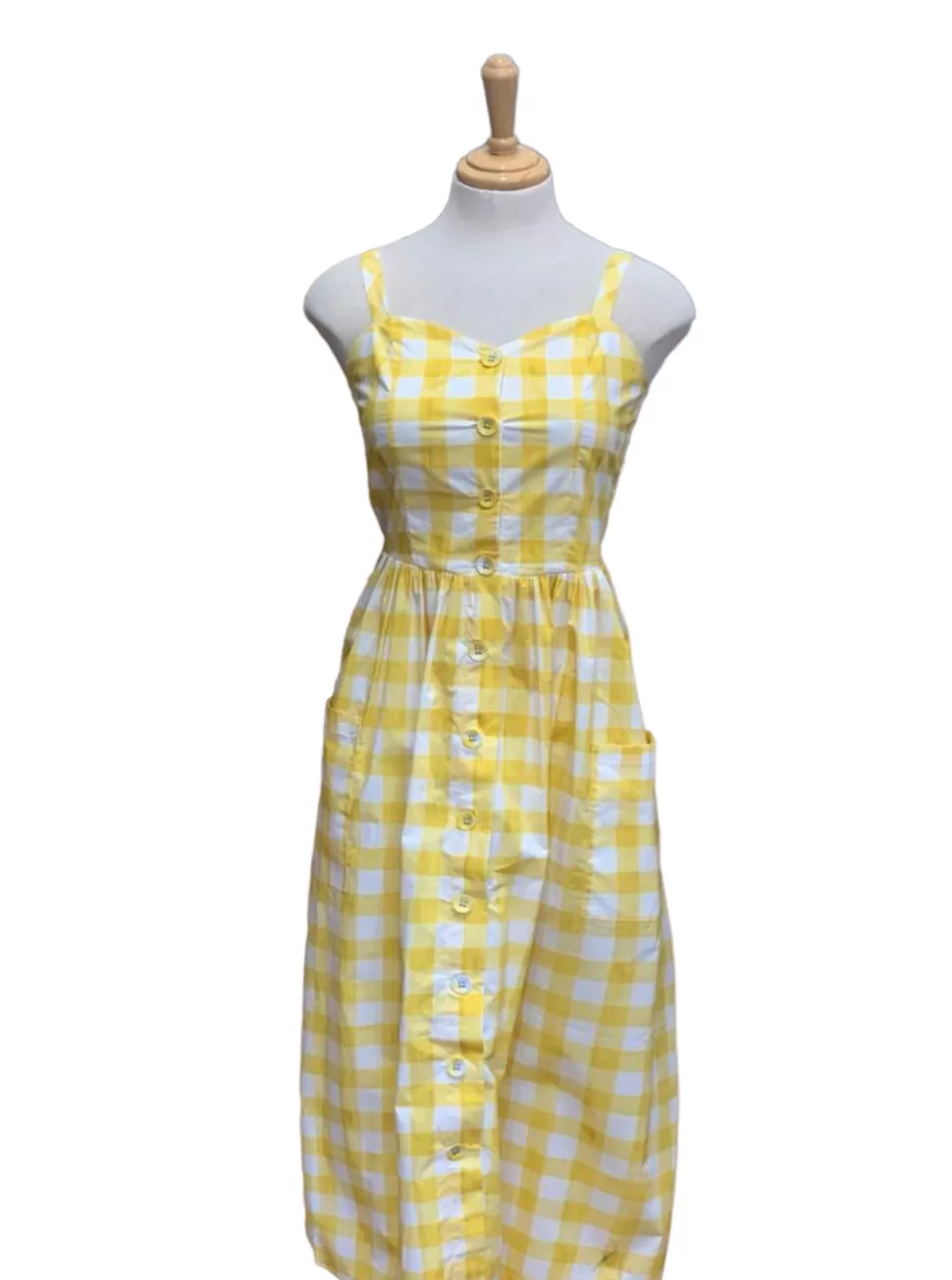 Flash Sale Origami Doll Penelope Dress - Yellow Plaid ( CLEARANCE SALE)