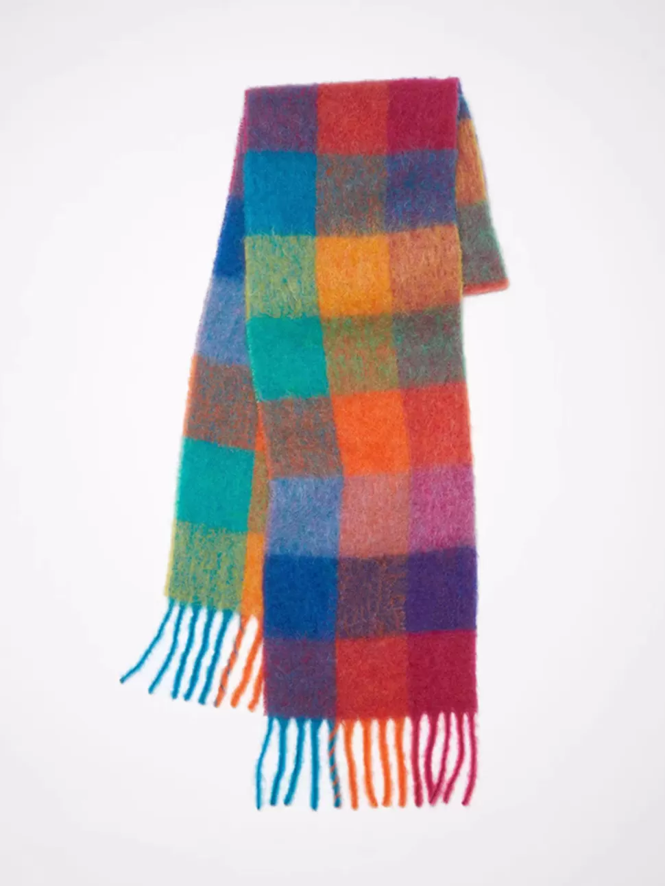 Online Origami Doll Plaid Knit Scarves