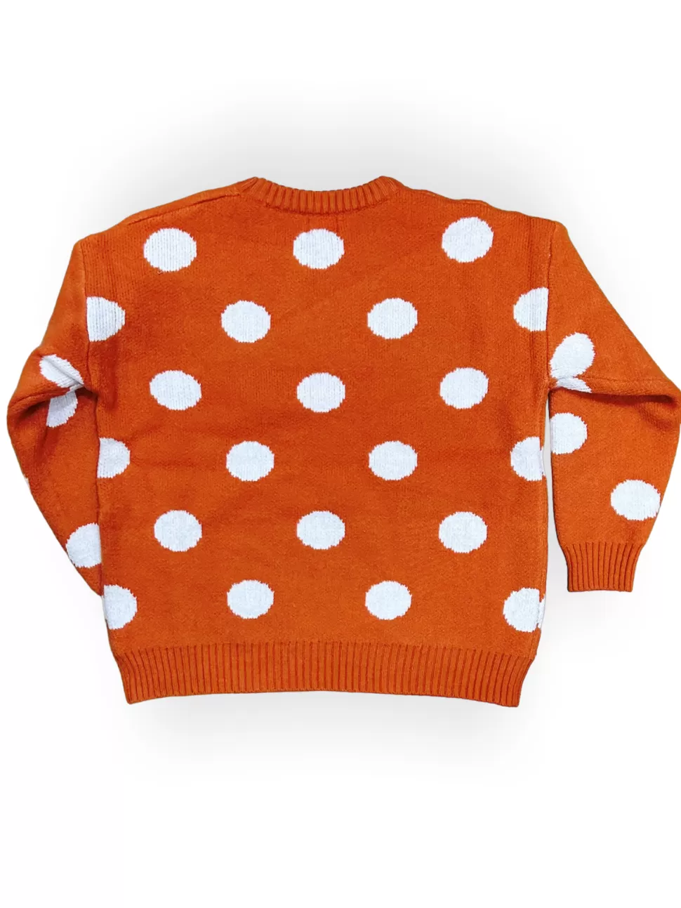 Online Origami Doll Polkadot Knit pullover - Orange