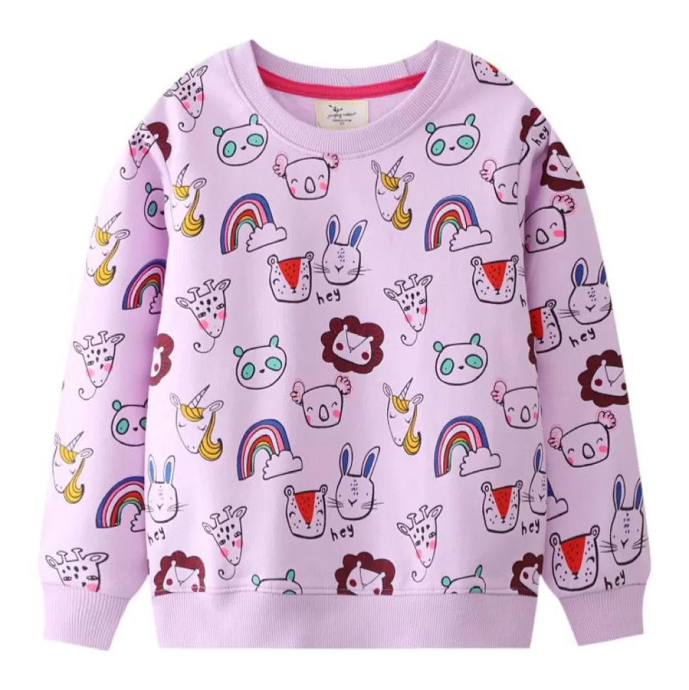 Cheap Origami Doll Purple Animals pullover (Low in stock / 6 & 7 yrs old)