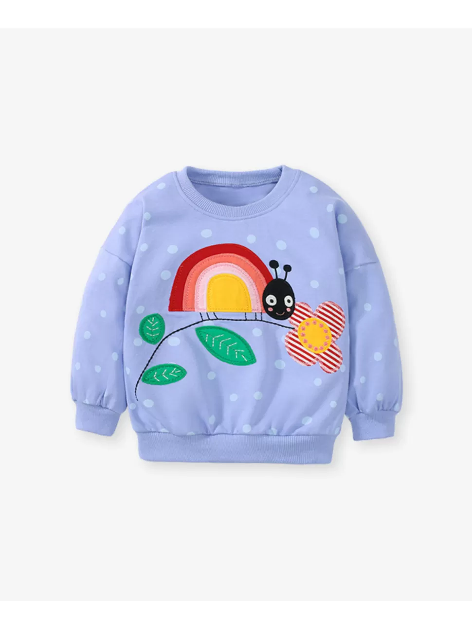 Fashion Origami Doll Rainbow ladybug fleece pullover