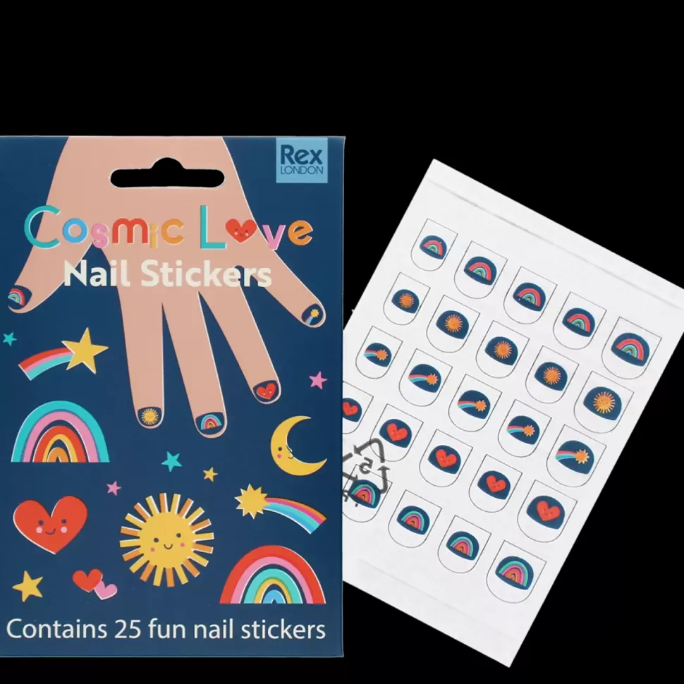 Best Origami Doll Rex London Child Nail Stickers - cosmic love