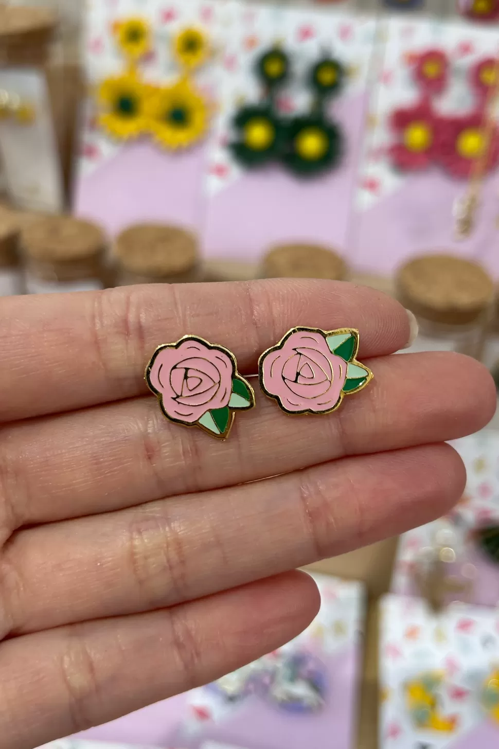 Best Origami Doll Rose Earring