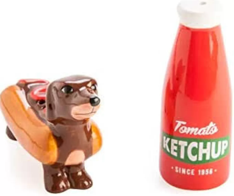 Discount Origami Doll Salt and pepper set Sausage dog and ketchup