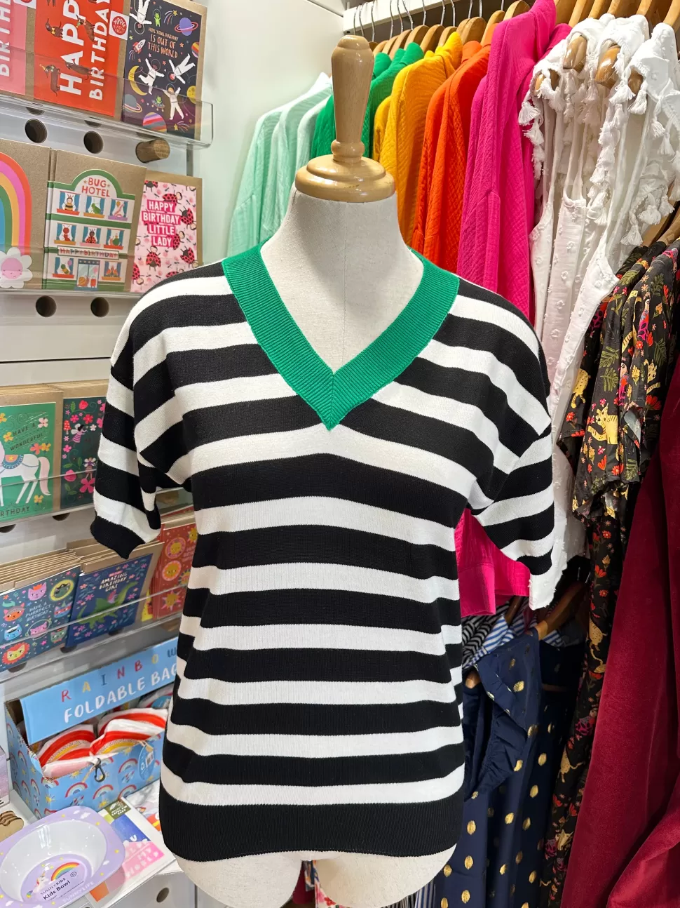 Clearance Origami Doll Samantha Stripes Knit Tee (CLEARANCE SALE)