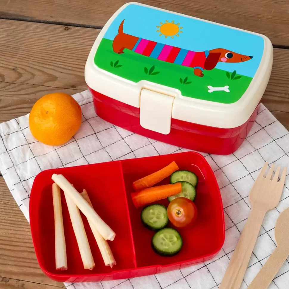 Shop Origami Doll Sausage dog Lunch Box With Tray