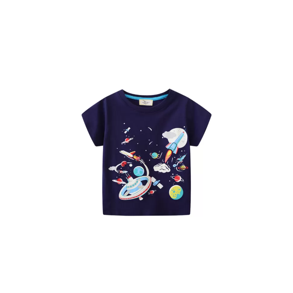 Flash Sale Origami Doll Space ventures glow in the dark kids tee