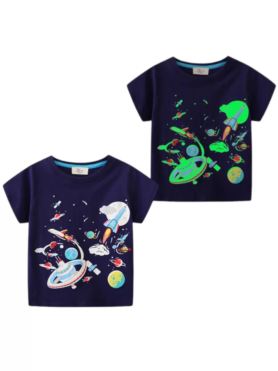 Flash Sale Origami Doll Space ventures glow in the dark kids tee