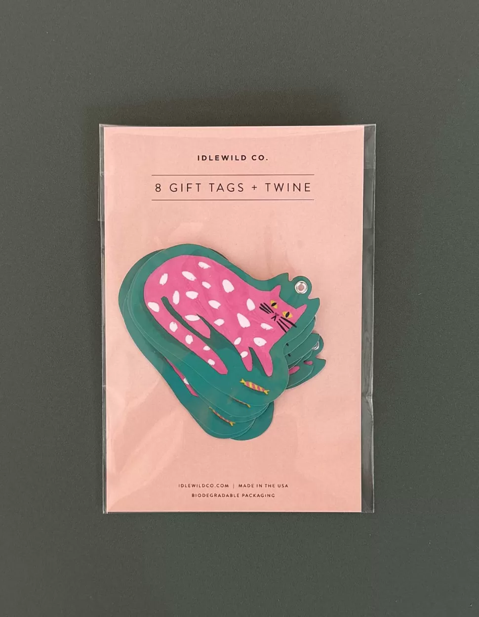Online Origami Doll Spotted Cat Diecut Gift Tags