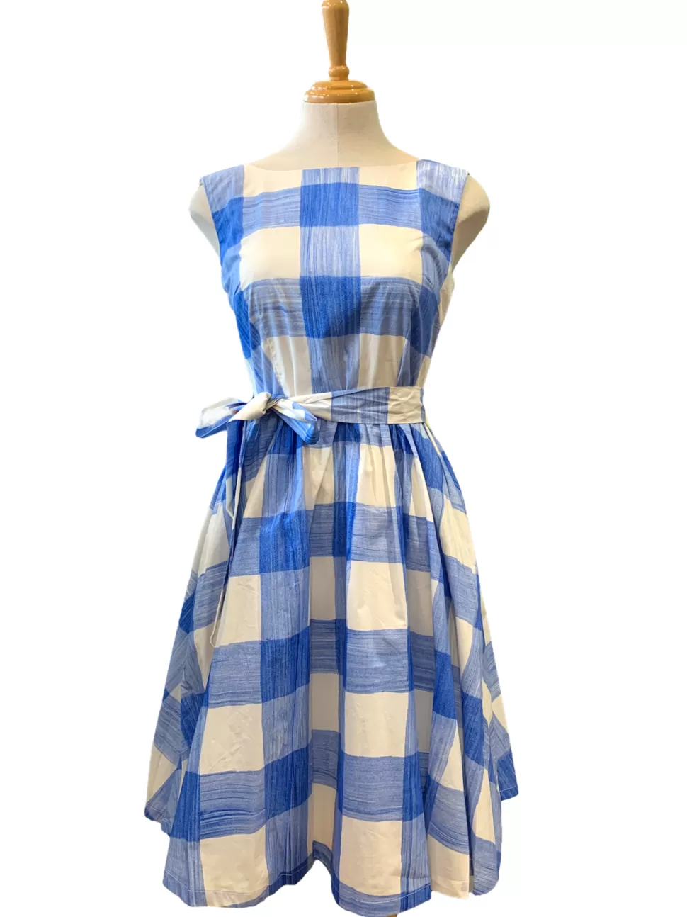 New Origami Doll Spring Blooming Dress - Blue Plaid (CLEARANCE SALE)