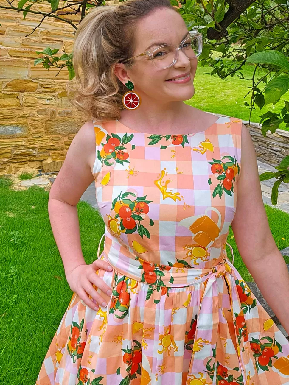 Cheap Origami Doll Spring Blooming Dress - Orange Juice