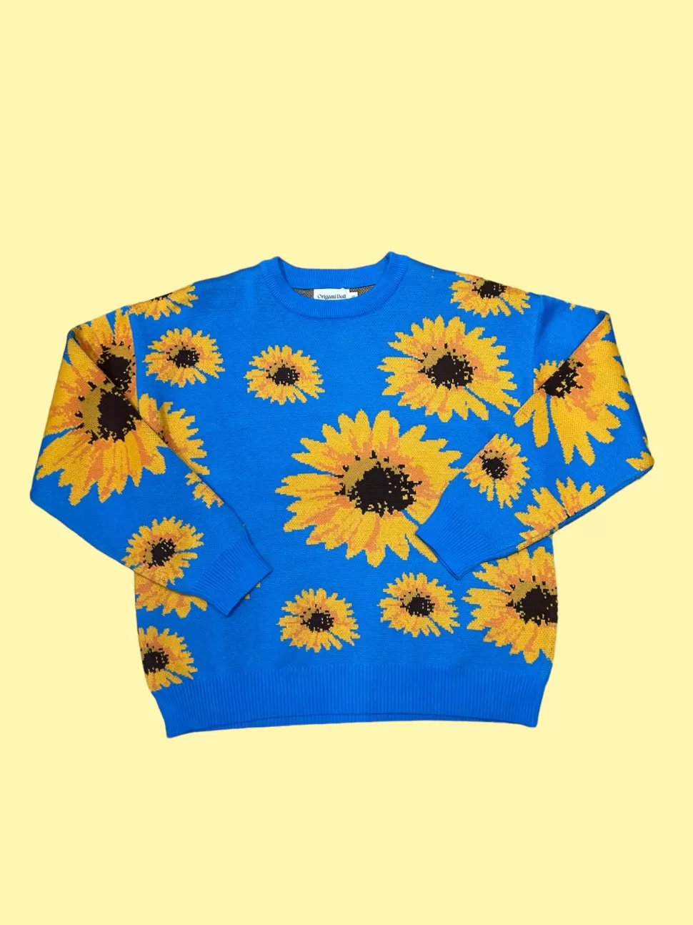 Cheap Origami Doll Sunflower Knit Pullover