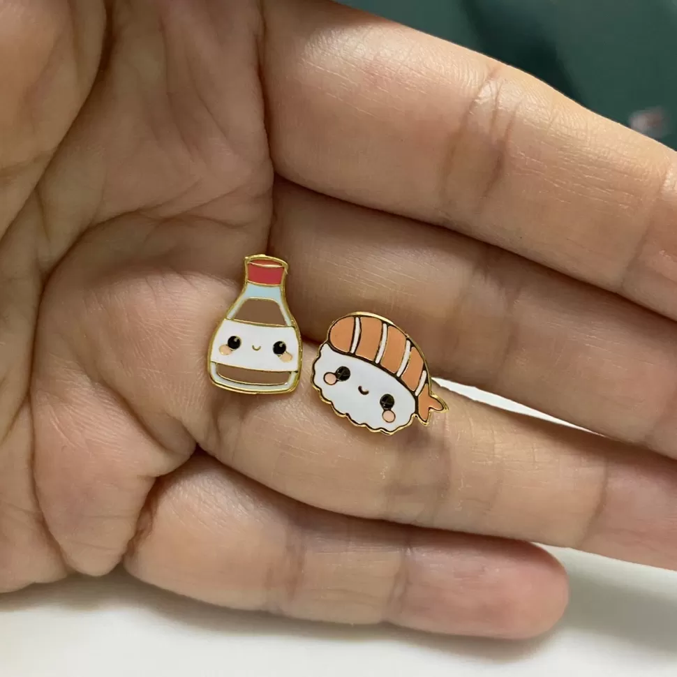 Clearance Origami Doll Sushi & Soy Sauce Earring