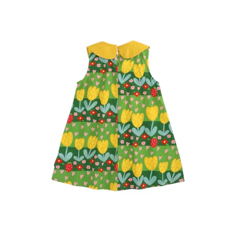 New Origami Doll Tulips Kids Peter Pan collar dress