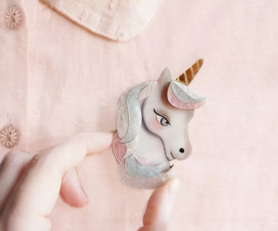 Outlet Origami Doll Unicorn brooch