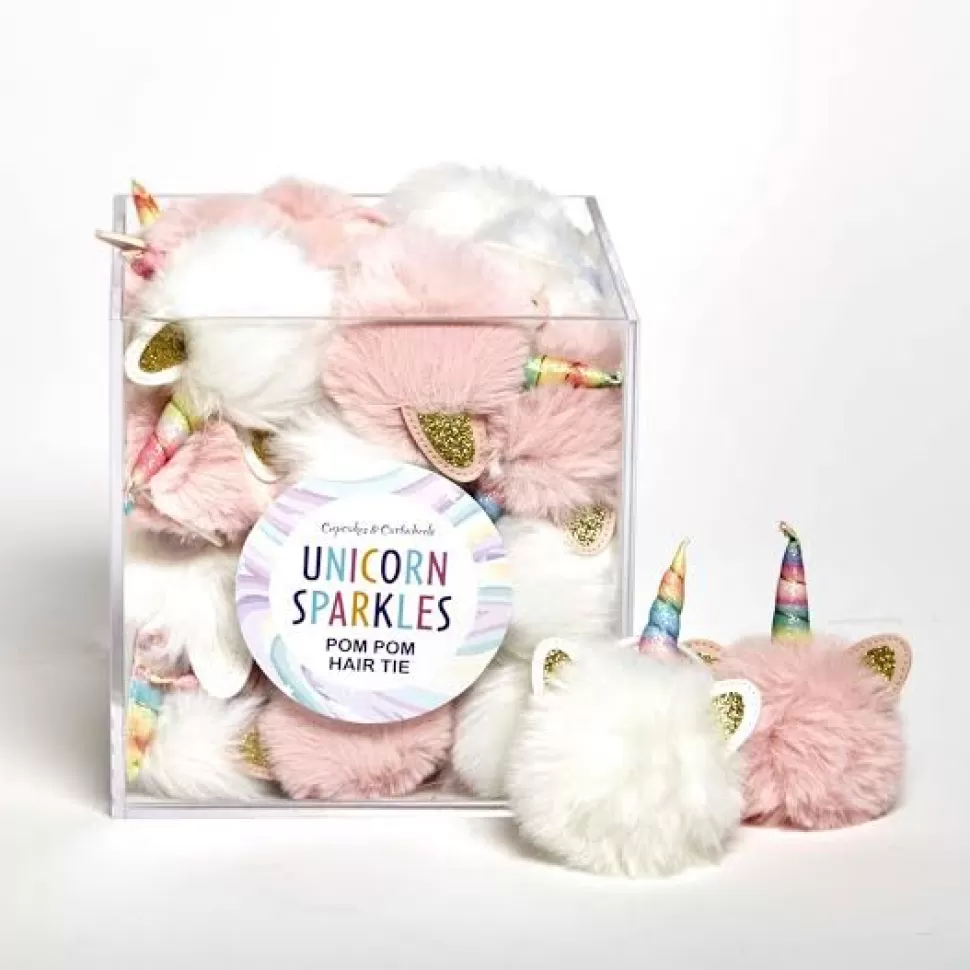 Fashion Origami Doll Unicorn Pom Pom Hair Tie (white only)