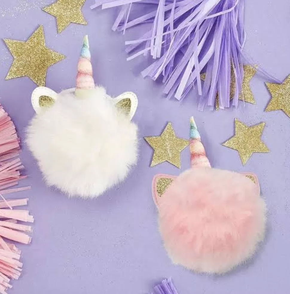 Fashion Origami Doll Unicorn Pom Pom Hair Tie (white only)