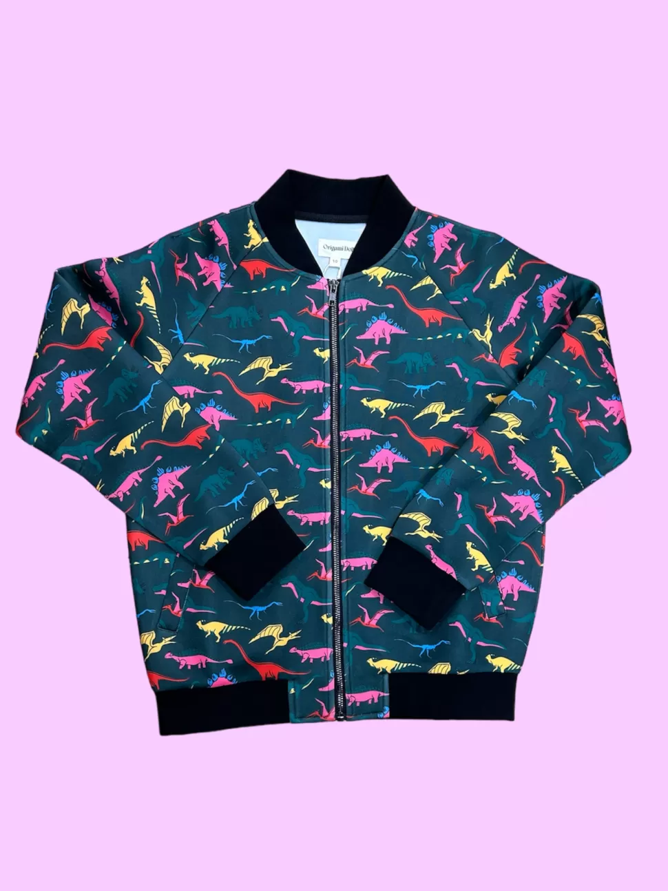 Store Origami Doll Willow Bomber Jacket - dinosaur