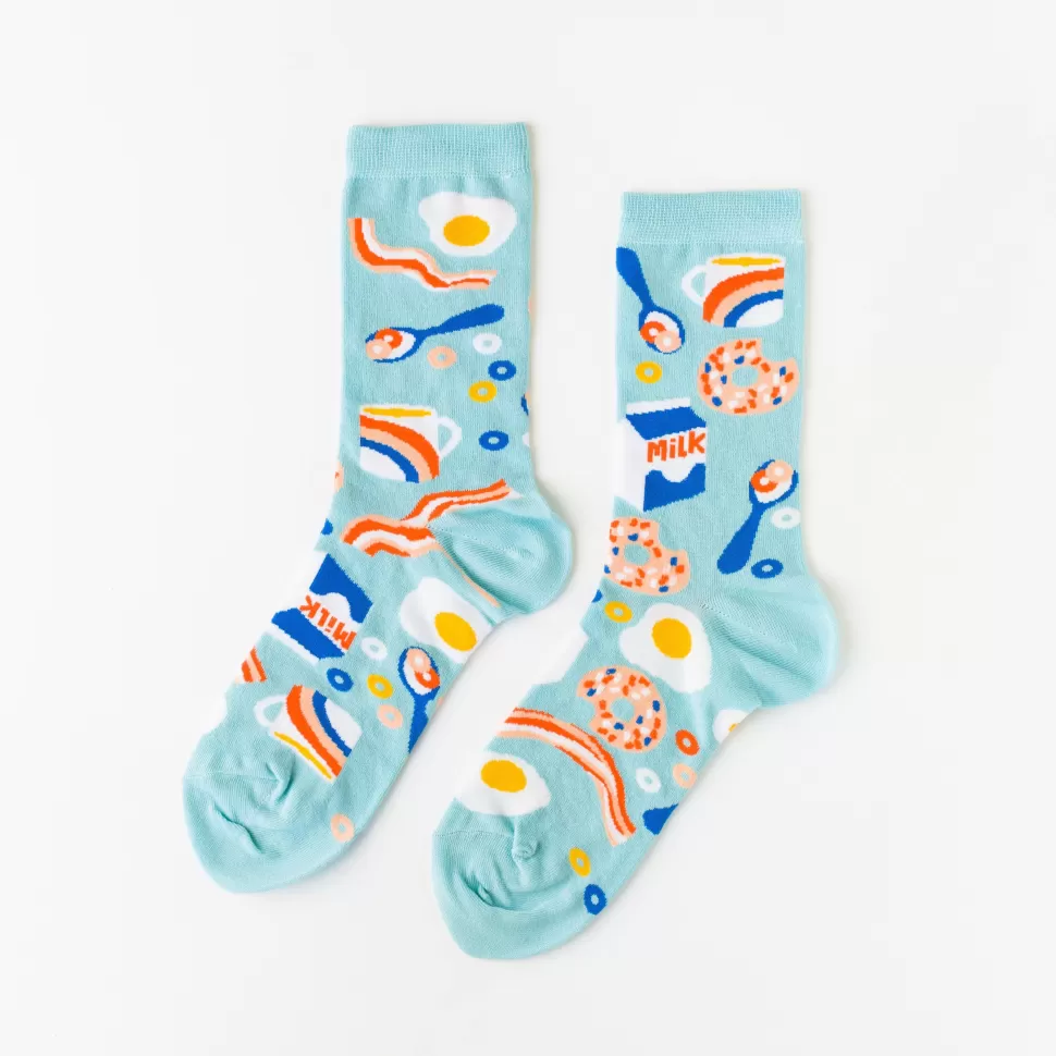 New Origami Doll Women's - Breakfast Crew Socks