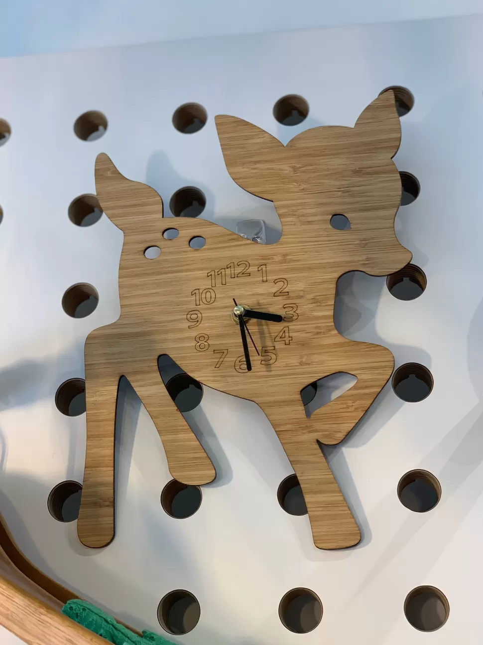 Store Origami Doll Wooden Bamboo Clock - Bambi Deer (Newtown Pick up only)