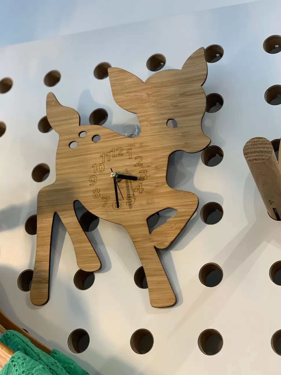 Store Origami Doll Wooden Bamboo Clock - Bambi Deer (Newtown Pick up only)